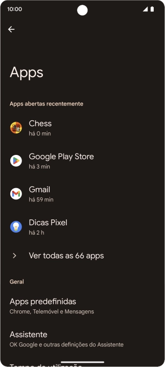 Prima Ver todas as apps.