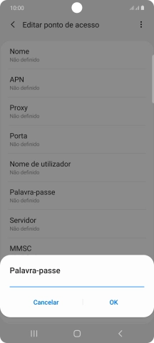 Introduza vodafone e prima OK.