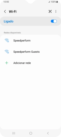 Prima o ícone de menu.