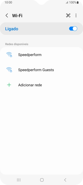 Prima o ícone de menu.