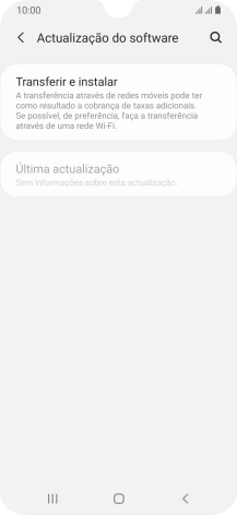 Prima Transferir e instalar. Se existir uma nova versão de software disponível, será agora indicado no ecrã. Siga as indicações no ecrã para atualizar o software do telefone.