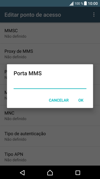 Introduza 80 e prima OK.