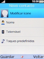 Escolha Nome e introduza o nome pretendido.