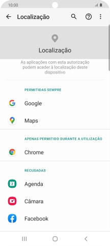 Prima a app pretendida.
