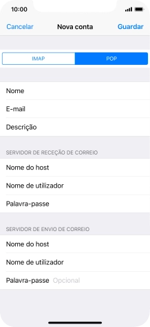 Prima Palavra-passe e introduza a password da sua conta de e-mail.