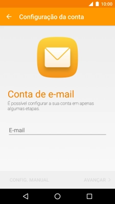 Prima o campo de escrita e introduza o seu endereço de e-mail Vodafone.