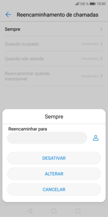 Prima DESATIVAR.