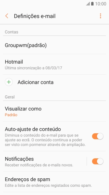 Prima a conta pretendida.