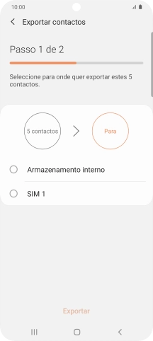 Prima o nome do cartão SIM.