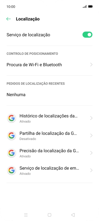 Prima Precisão da localização da G ....