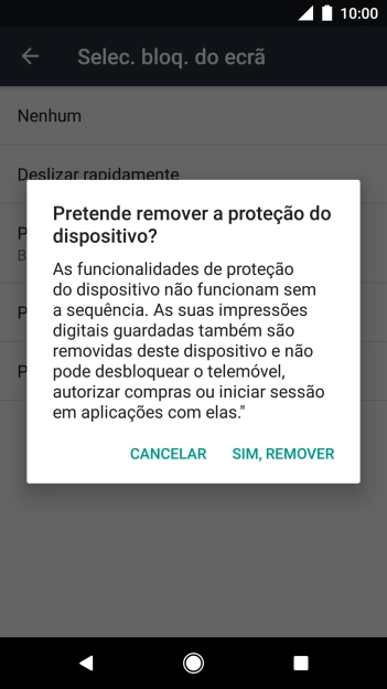 Prima SIM, REMOVER.