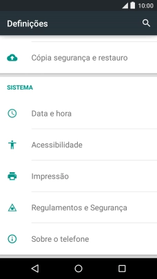 Prima Sobre o telefone.