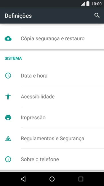 Prima Sobre o telefone.