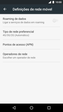Prima Tipo de rede preferencial.