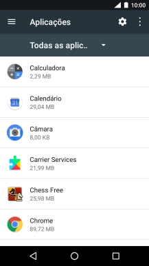 Prima a app pretendida.