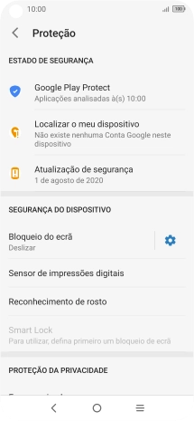Prima Bloqueio do ecrã.