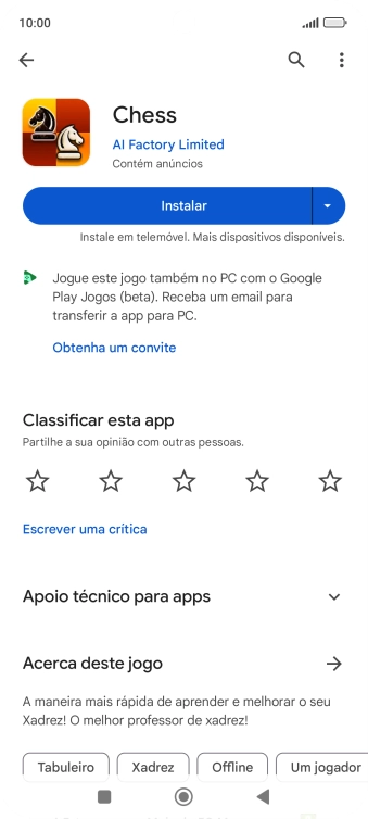 Prima a tecla de início para terminar e voltar ao ecrã inicial.