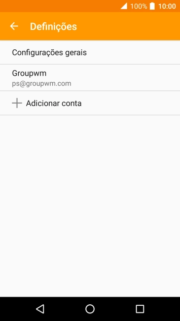 Prima a conta de e-mail pretendida.