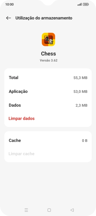 Prima a tecla de início para terminar e voltar ao ecrã inicial.