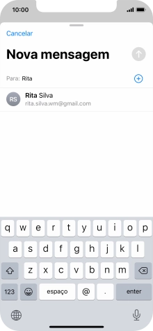 Prima o contacto pretendido.