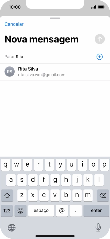 Prima o contacto pretendido.