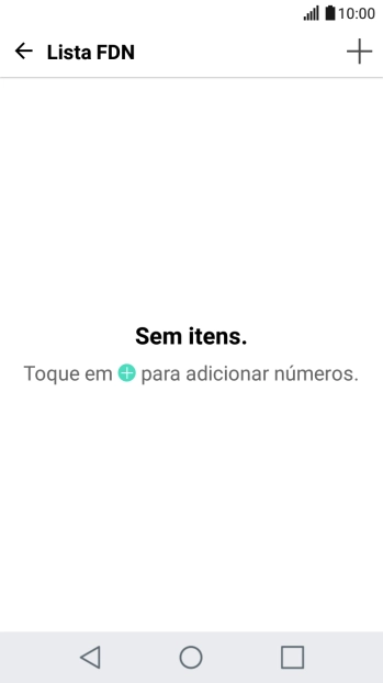 Prima o ícone para adicionar um contacto.