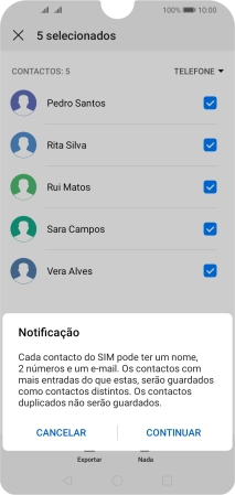 Prima CONTINUAR.