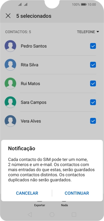 Prima CONTINUAR.