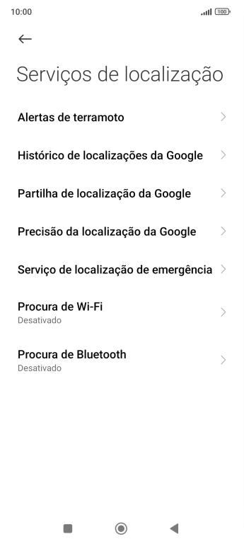 Prima Precisão da localização da Google.