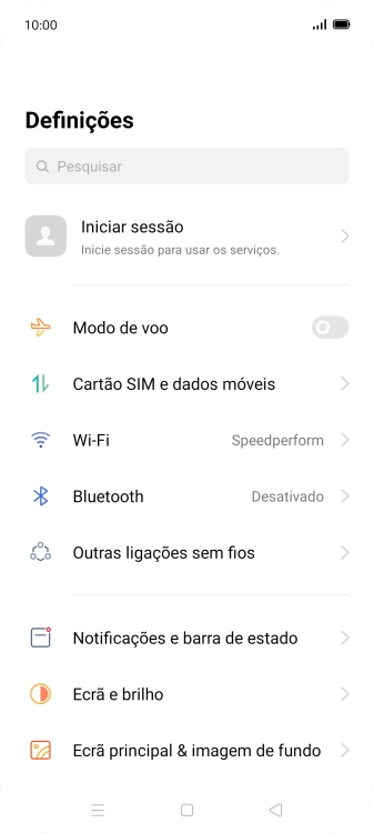 Prima Cartão SIM e dados móveis.