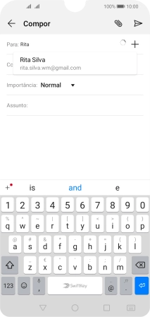 Prima o contacto pretendido.