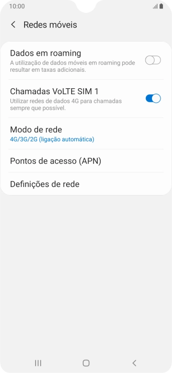Prima Definições de rede.