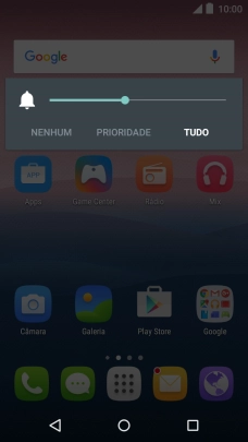 Prima NENHUM para ativar o perfil silencioso.