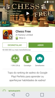 Prima a tecla de início para terminar e voltar ao ecrã inicial.