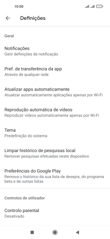 Prima Atualizar apps automaticamente.