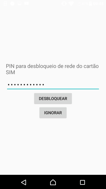 Introduza o código de desbloqueio, e prima DESBLOQUEAR.