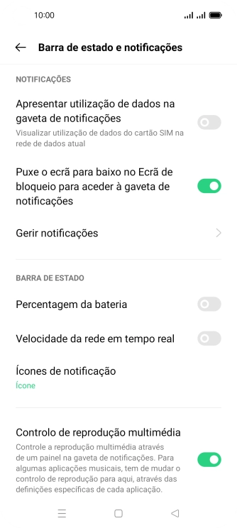 Prima Gerir notificações.
