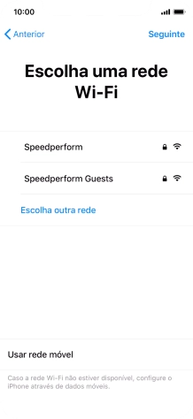 Prima a rede Wi-Fi pretendida.