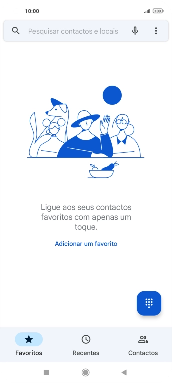 Prima o ícone de menu.