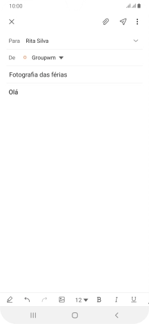 Prima o ícone de anexo.