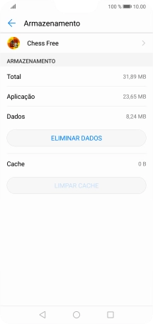 Prima a tecla de início para terminar e voltar ao ecrã inicial.