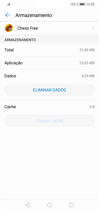 Prima a tecla de início para terminar e voltar ao ecrã inicial.
