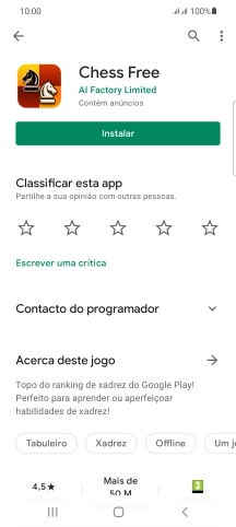 Prima a tecla de início para terminar e voltar ao ecrã inicial.