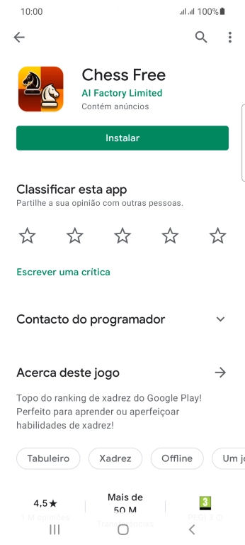 Prima a tecla de início para terminar e voltar ao ecrã inicial.