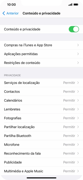 Prima a seta para a esquerda.