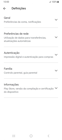 Prima Preferências de rede.