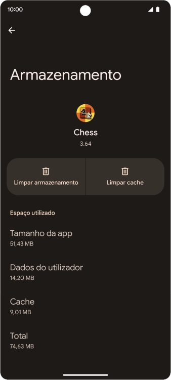 Prima Limpar cache.