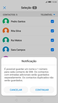 Prima CONTINUAR.