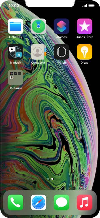 Mantenha premida por um momento a app pretendida.