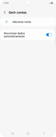 Prima Adicionar conta.